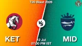 KET vs MID Dream11 Prediction, Preview & Updates - <small>Sun, 12 Jul 07:00 PM IST</small>