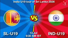 SL-U19 vs IND-U19 Match Result