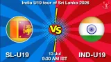 SL-U19 vs IND-U19 Dream11 Prediction - <small>Mon, 13 Jul 09:30 AM IST</small>