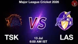 TSK vs LAS Dream11 Prediction, Preview & Updates - <small>Mon, 13 Jul 06:00 AM IST</small>