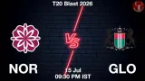 NOR vs GLO Dream11 Prediction, Preview & Updates - <small>Wed, 15 Jul 09:30 PM IST</small>