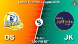DS vs JK Dream11 Prediction, Preview & Updates - <small>Sun, 19 Jul 03:00 PM IST</small>