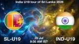 SL-U19 vs IND-U19 Dream11 Prediction - <small>Mon, 20 Jul 09:30 AM IST</small>