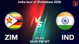 ZIM vs IND Dream11 Prediction, Preview & Updates - <small>Thu, 23 Jul 04:30 PM IST</small>