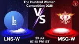 LNS-W vs MSG-W Dream11 Prediction - <small>Thu, 23 Jul 07:15 PM IST</small>