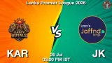 KAR vs JK Dream11 Prediction, Preview & Updates - <small>Sun, 26 Jul 03:00 PM IST</small>