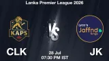 CLK vs JK Dream11 Prediction, Preview & Updates - <small>Tue, 28 Jul 07:30 PM IST</small>