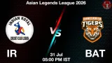 IR vs BAT Dream11 Prediction, Preview & Updates - <small>Fri, 31 Jul 05:00 PM IST</small>