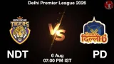 NDT vs PD Dream11 Prediction, Preview & Updates - <small>Thu, 06 Aug 07:00 PM IST</small>