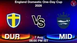DUR vs MID Dream11 Prediction, Preview & Updates - <small>Fri, 07 Aug 06:00 PM IST</small>