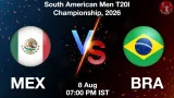 MEX vs BRA Dream11 Prediction, Preview & Updates - <small>Sat, 08 Aug 07:00 PM IST</small>