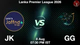 JK vs GG Dream11 Prediction, Preview & Updates - <small>Sat, 08 Aug 07:30 PM IST</small>