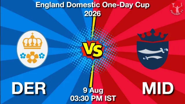 DER vs MID Match Previews and Cricket Tips