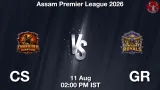 CS vs GR Dream11 Prediction, Preview & Updates - <small>Tue, 11 Aug 02:00 PM IST</small>