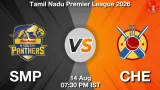 SMP vs CHE Dream11 Prediction, Preview & Updates - <small>Fri, 14 Aug 07:30 PM IST</small>
