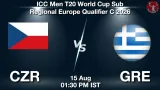 CZR vs GRE Dream11 Prediction, Preview & Updates - <small>Sat, 15 Aug 01:30 PM IST</small>