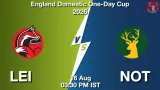 LEI vs NOT Dream11 Prediction, Preview & Updates - <small>Sun, 16 Aug 03:30 PM IST</small>