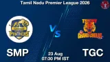 SMP vs TGC Dream11 Prediction, Preview & Updates - <small>Sun, 23 Aug 07:30 PM IST</small>