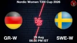 GR-W vs SWE-W Dream11 Prediction - <small>Sat, 29 Aug 06:30 PM IST</small>