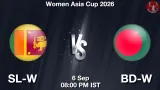 SL-W vs BD-W Dream11 Prediction - <small>Sun, 06 Sep 08:00 PM IST</small>