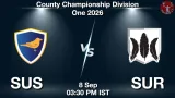 SUS vs SUR Dream11 Prediction, Preview & Updates - <small>Tue, 08 Sep 03:30 PM IST</small>