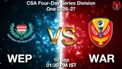 WEP vs WAR Match Preview, Picture