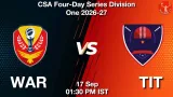 WAR vs TIT Dream11 Prediction, Preview & Updates - <small>Thu, 17 Sep 01:30 PM IST</small>