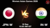 JPN-W vs IN-W Dream11 Prediction - <small>Fri, 18 Sep 10:30 AM IST</small>