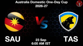 SAU vs TAS - Australia Domestic