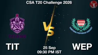 TIT vs WEP - CSA T20