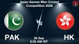 PAK vs HK Dream11 Prediction, Preview & Updates - <small>Mon, 28 Sep 05:30 AM IST</small>