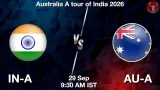 IN-A vs AU-A Dream11 Prediction - <small>Tue, 29 Sep 09:30 AM IST</small>