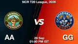 AA vs GG Dream11 Prediction, Preview & Updates - <small>Tue, 29 Sep 01:00 PM IST</small>