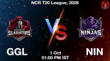 GGL vs NIN Dream11 Prediction, Preview & Updates - <small>Thu, 01 Oct 01:00 PM IST</small>