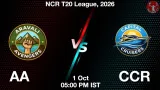 AA vs CCR Dream11 Prediction, Preview & Updates - <small>Thu, 01 Oct 05:00 PM IST</small>
