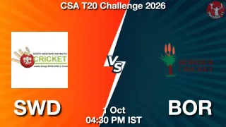 SWD vs BOR - CSA T20
