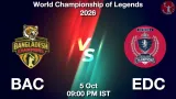 BAC vs EDC Dream11 Prediction, Preview & Updates - <small>Mon, 05 Oct 09:00 PM IST</small>