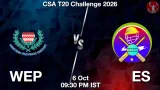 WEP vs ES Dream11 Prediction, Preview & Updates - <small>Tue, 06 Oct 09:30 PM IST</small>