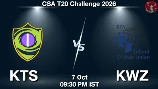 KTS vs KWZ KTS vs KWZ - CSA T20