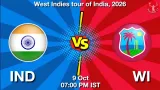 IND vs WI Dream11 Prediction, Preview & Updates - <small>Fri, 09 Oct 07:00 PM IST</small>