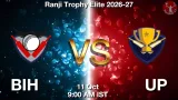 BIH vs UP Dream11 Prediction, Preview & Updates - <small>Sun, 11 Oct 09:00 AM IST</small>