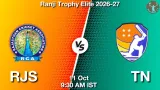 RJS vs TN Dream11 Prediction, Preview & Updates - <small>Sun, 11 Oct 09:30 AM IST</small>