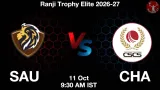 SAU vs CHA Dream11 Prediction, Preview & Updates - <small>Sun, 11 Oct 09:30 AM IST</small>