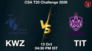 KWZ vs TIT - CSA T20