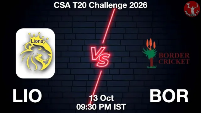 LIO vs BOR ड्रीम11 भविष्यवाणी, फैंटेसी क्रिकेट टीम - 13 अक्टूबर 2026