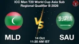 MLD vs SAU Dream11 Prediction, Preview & Updates - <small>Wed, 14 Oct 11:30 AM IST</small>