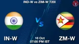 IN-W vs ZM-W Dream11 Prediction - <small>Fri, 16 Oct 07:00 PM IST</small>