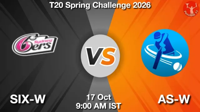 SIX-W vs AS-W Match Previews and Cricket Tips