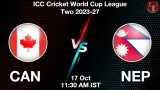 CAN vs NEP Dream11 Prediction, Preview & Updates - <small>Sat, 17 Oct 11:30 AM IST</small>