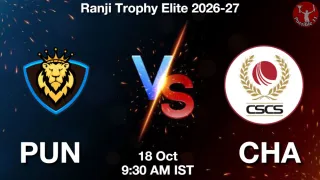 PUN vs CHA PUN vs CHA - Ranji Trophy